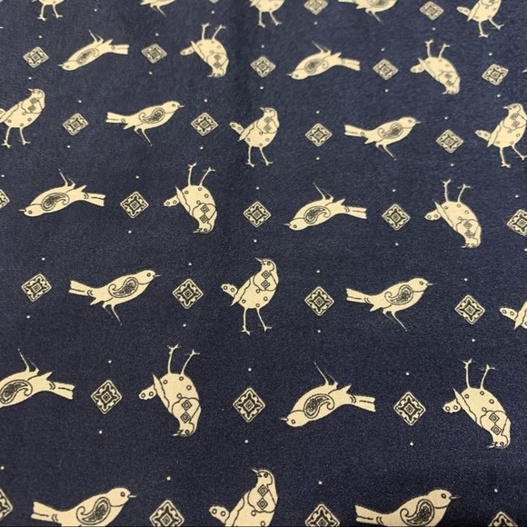 Lily Rose Navy Blue Bird 3/4 Sleeve Polyester Dress; Medium - Picture 6 of 10